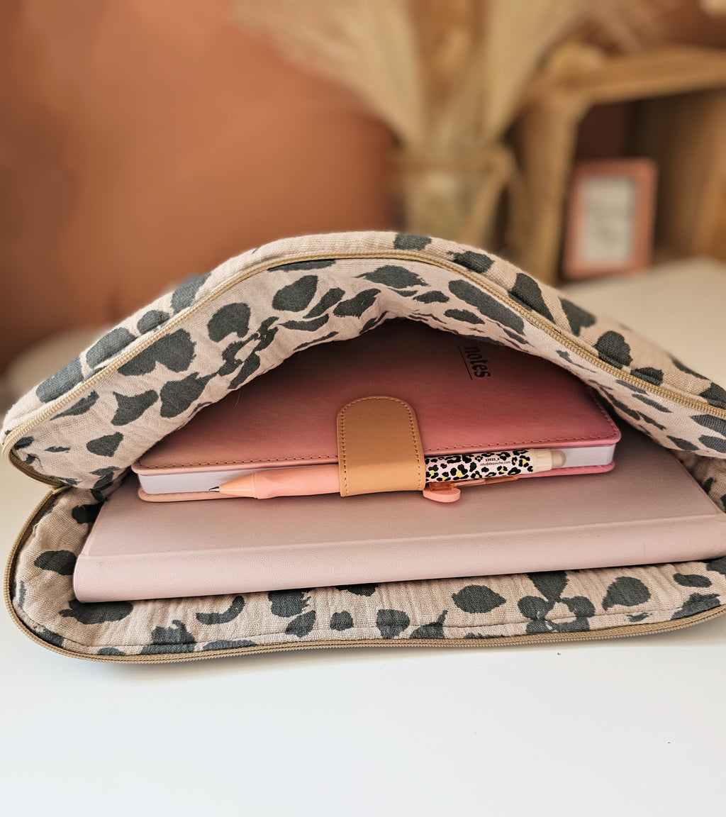 Housse de tablette molletonnée fait main, pochette iPad & Android 10 à 12 pouces