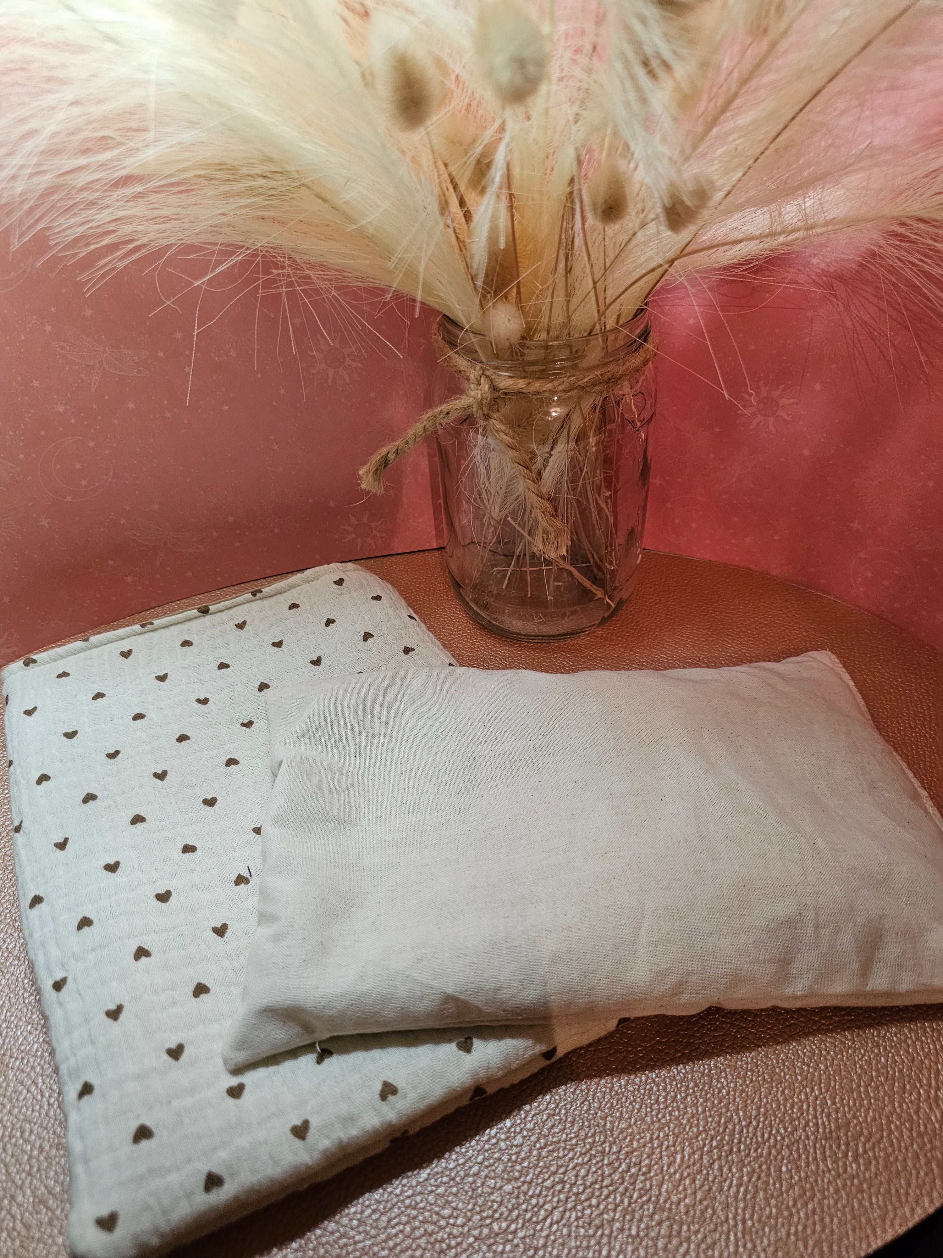 Coffret détente bouillotte + pochette à livre cadeau artisanal