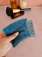 Lingette démaquillante lavable en éponge de bambou - routine beauté zéro déchet