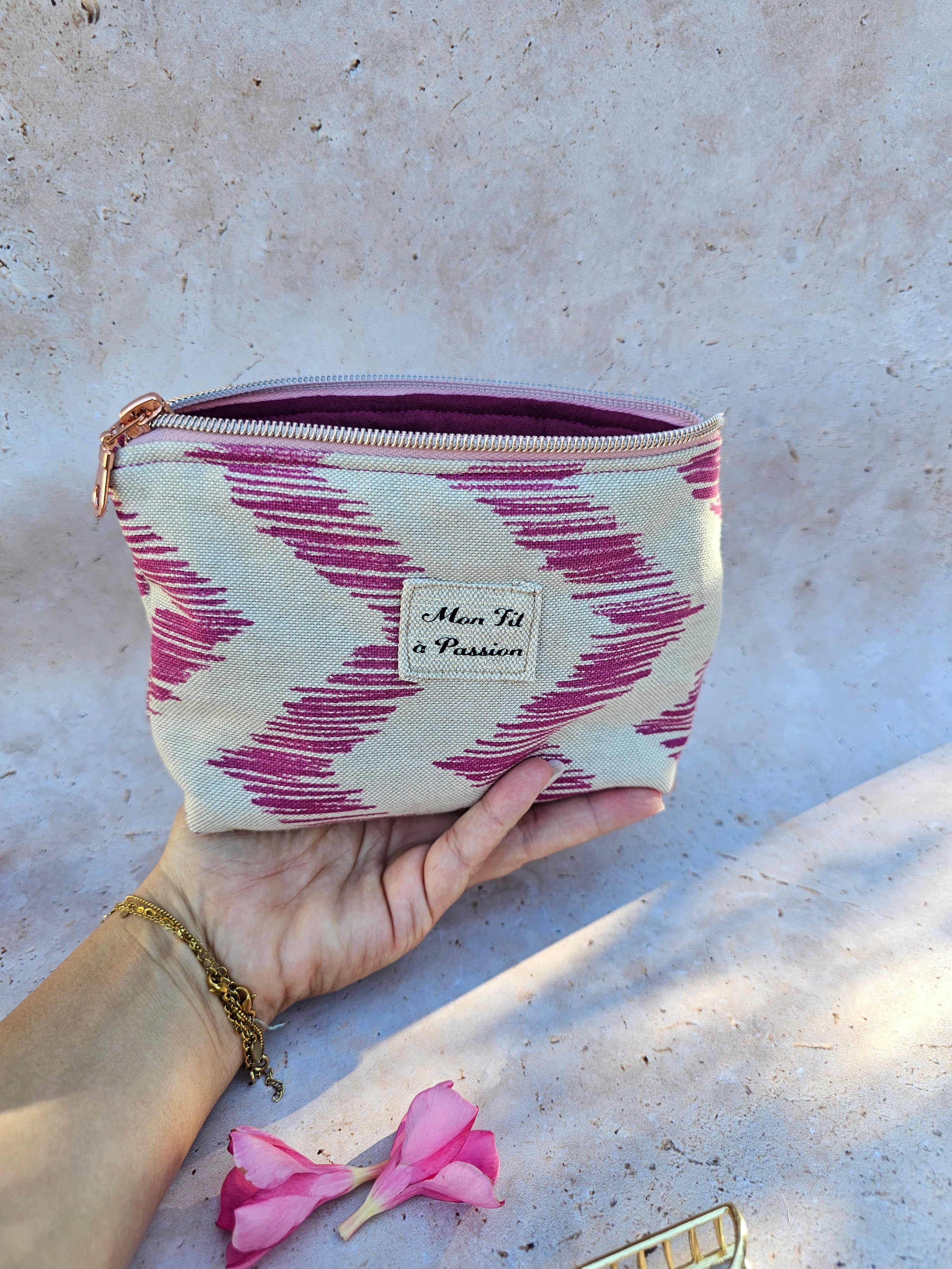 Duo Pochette astucieuse & petite pochette Fuchsia – Pièce unique