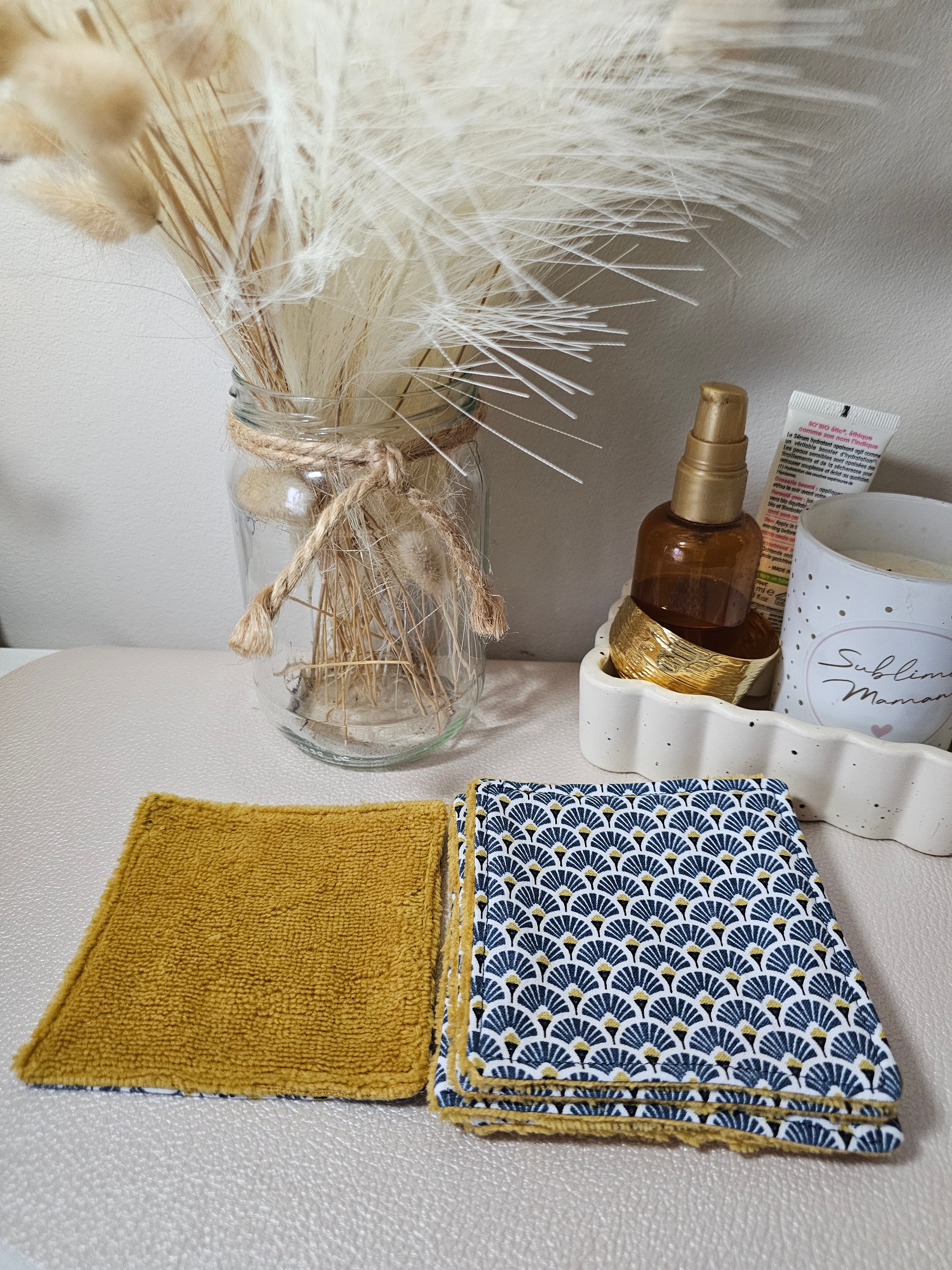 Lingette lavable en éponge de bambou