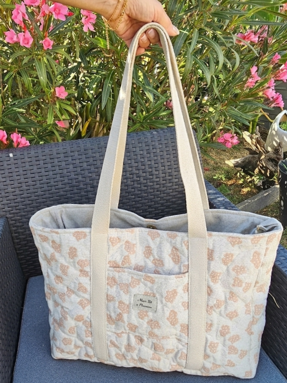 Cabas XL Cœur Tendre – Pièce unique