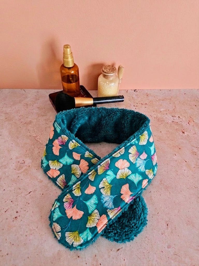 Bandeau de soin visage en éponge de bambou – ajustable & ultra doux – fait main France | Mon Fil à Passion