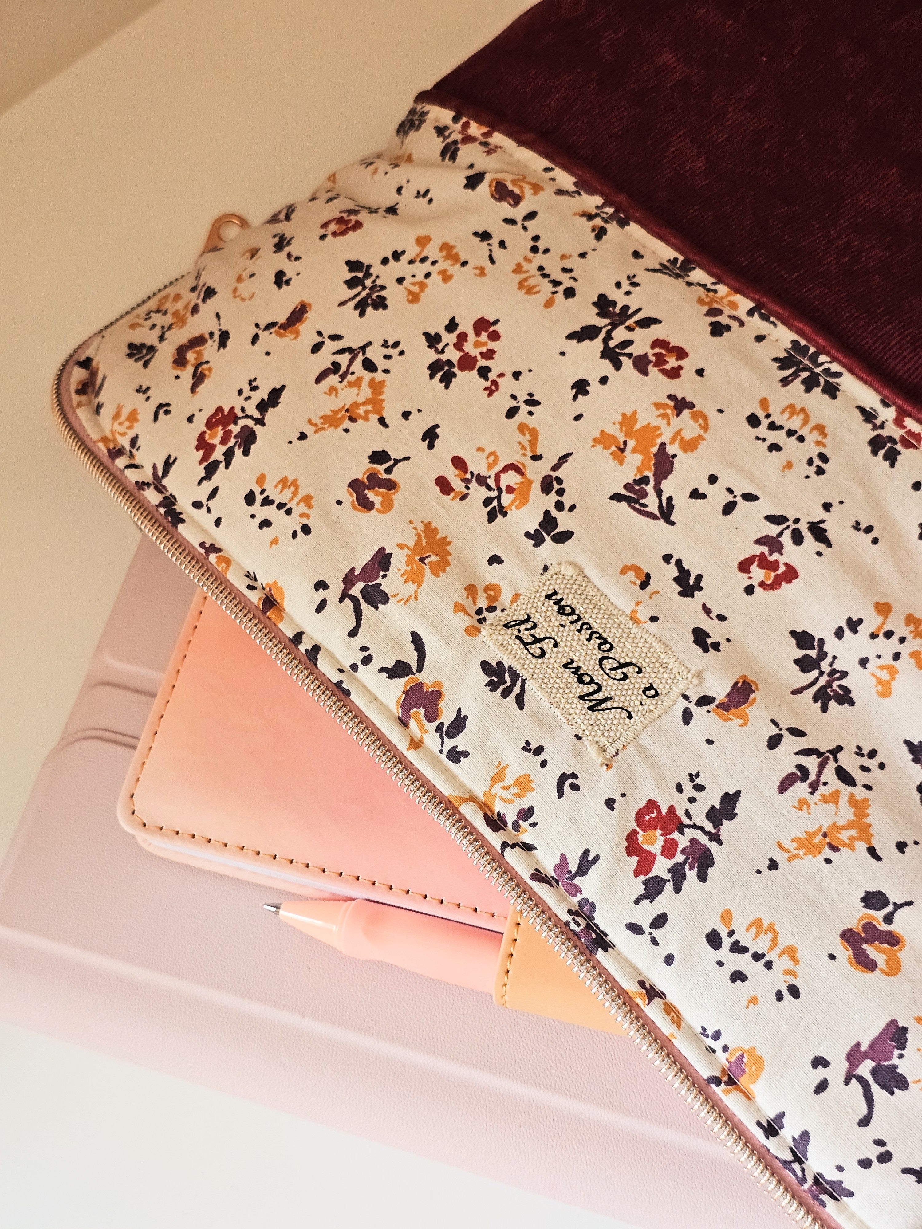 Housse de tablette molletonnée fait main, pochette iPad & Android 10 à 12 pouces