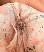Cabas Suédine Rose & Fleurs Pastel – Pièce unique