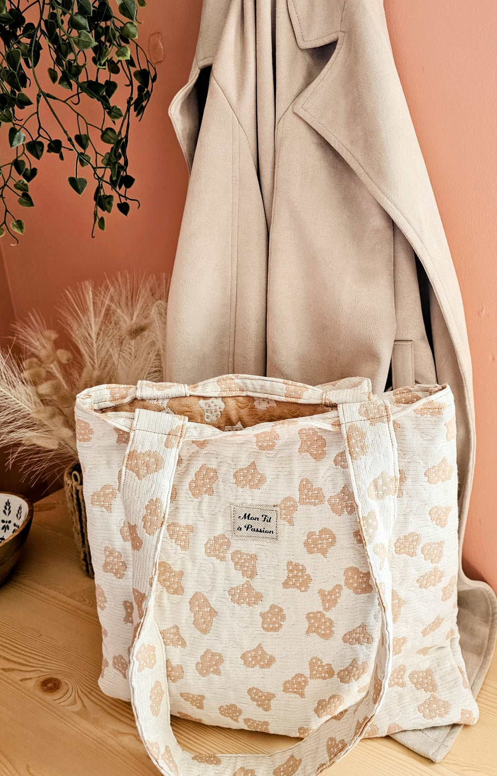 Tote bag femme pratique – sac fourre-tout organisé fait main en France – Mon Fil à Passion