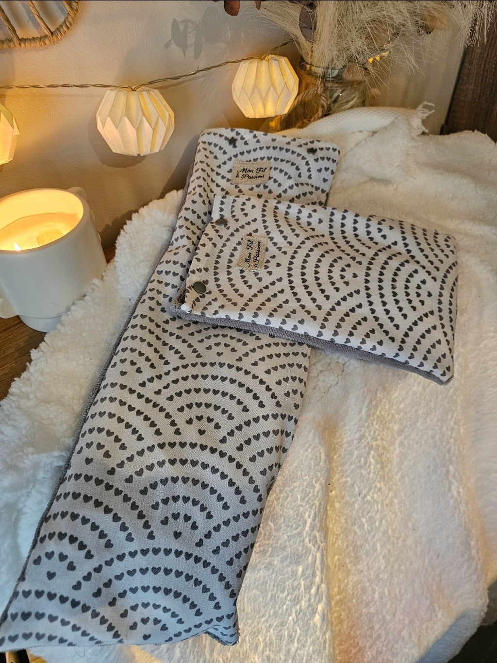 Bouillotte sèche aux graines de lin – chaleur naturelle anti-douleurs – Mon Fil à Passion