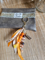 Porte-clé grigri artisanal – bijou de sac fait main & pièce unique – Mon Fil à Passion