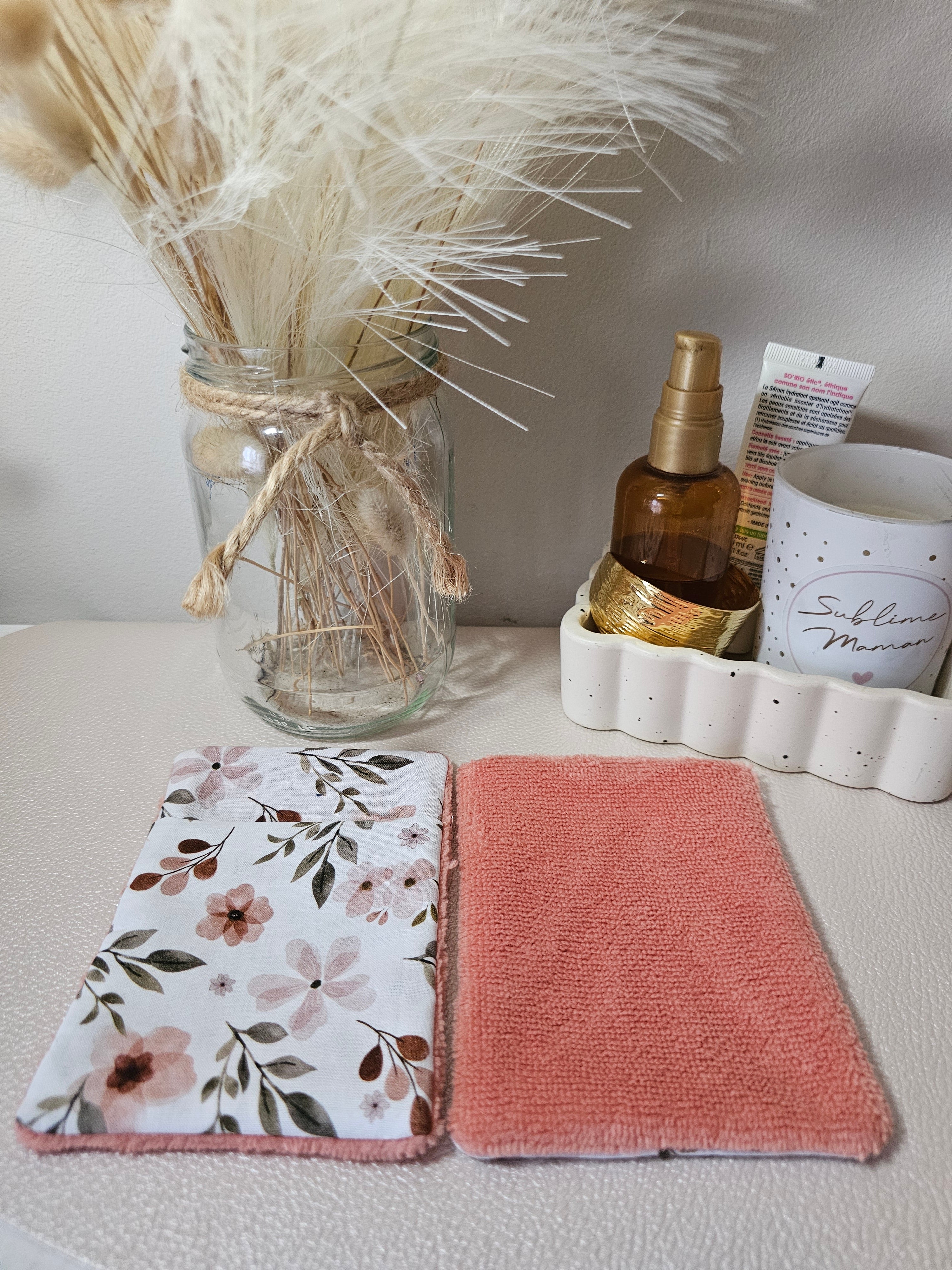 mini-gant en fibre de bambou, démaquillage sans produit, lavable et réutilisable