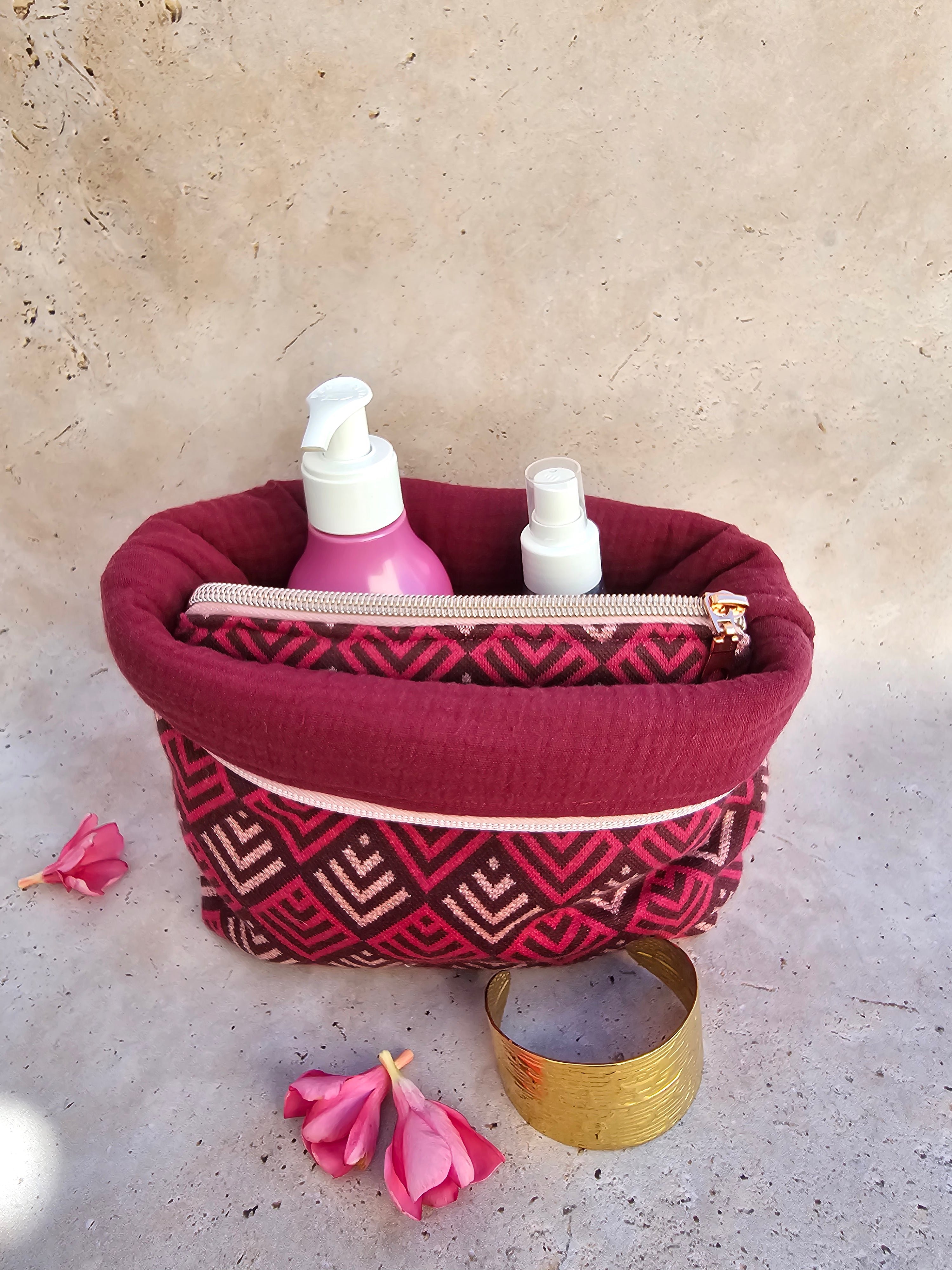 Duo Pochette astucieuse & petite pochette Losange – Pièce unique