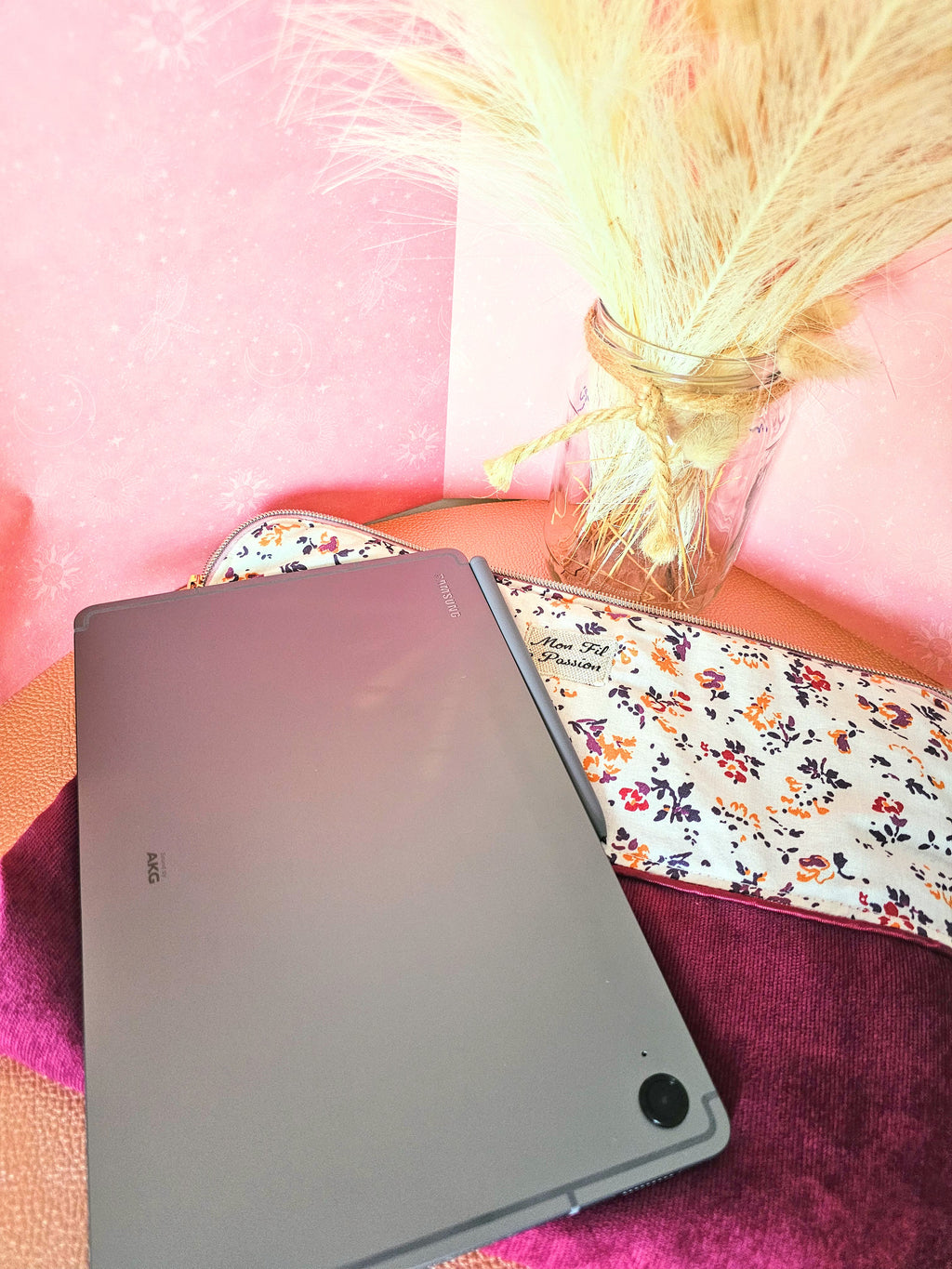 Housse de tablette molletonnée – Protection élégante en velours – Compatible iPad & tablettes Android 10 à 12 pouces