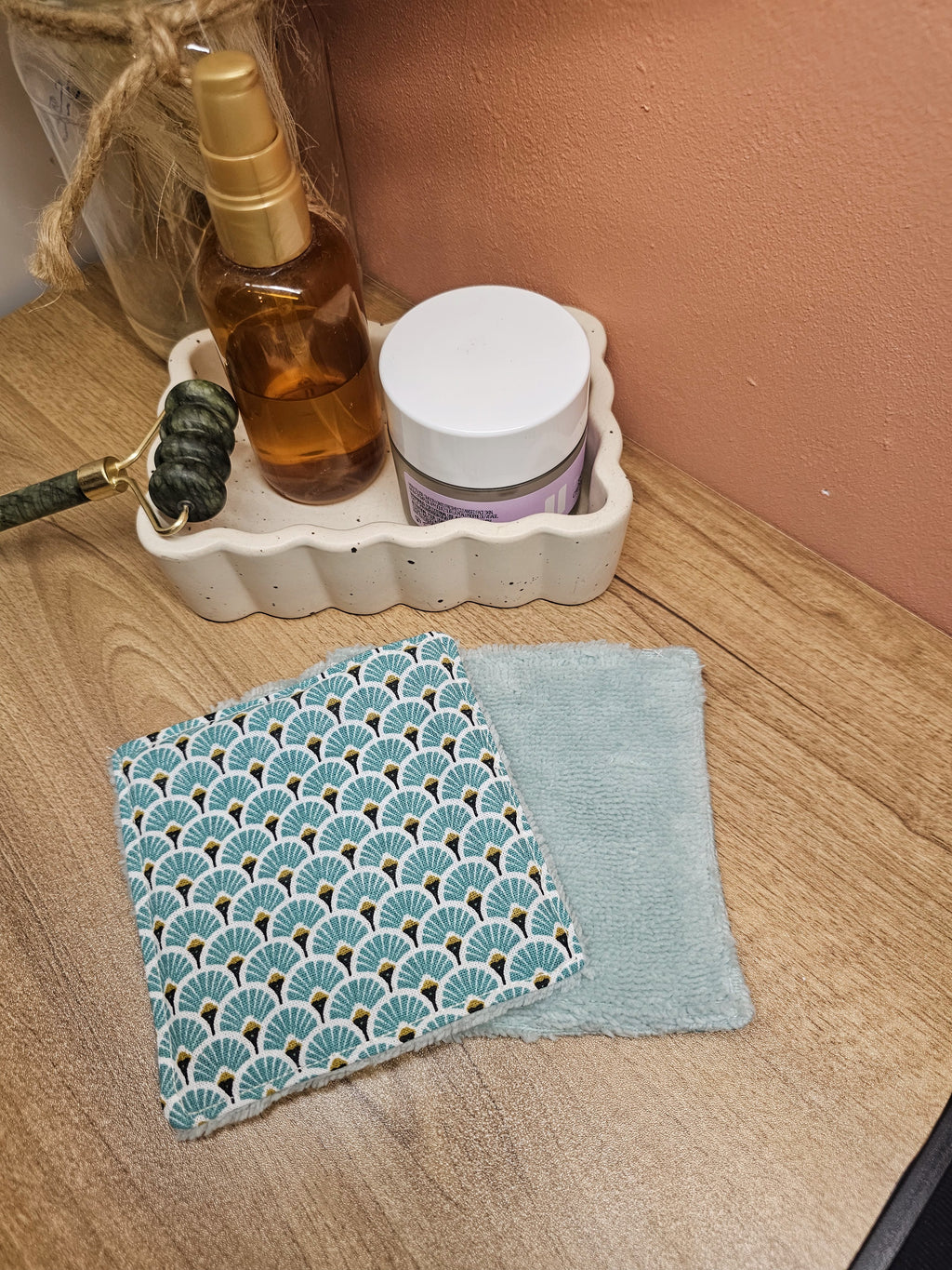 Lingette lavable en éponge de bambou