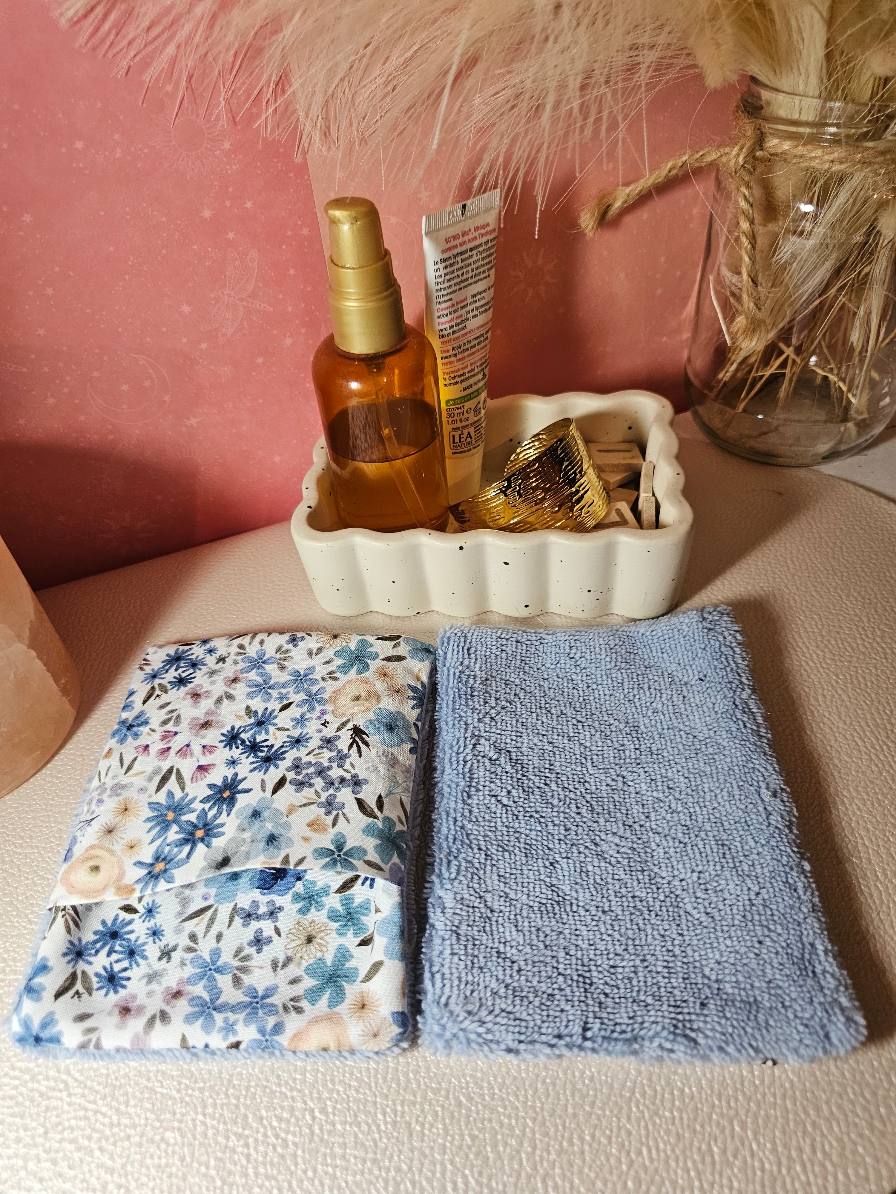 mini-gant en fibre de bambou, démaquillage sans produit, lavable et réutilisable