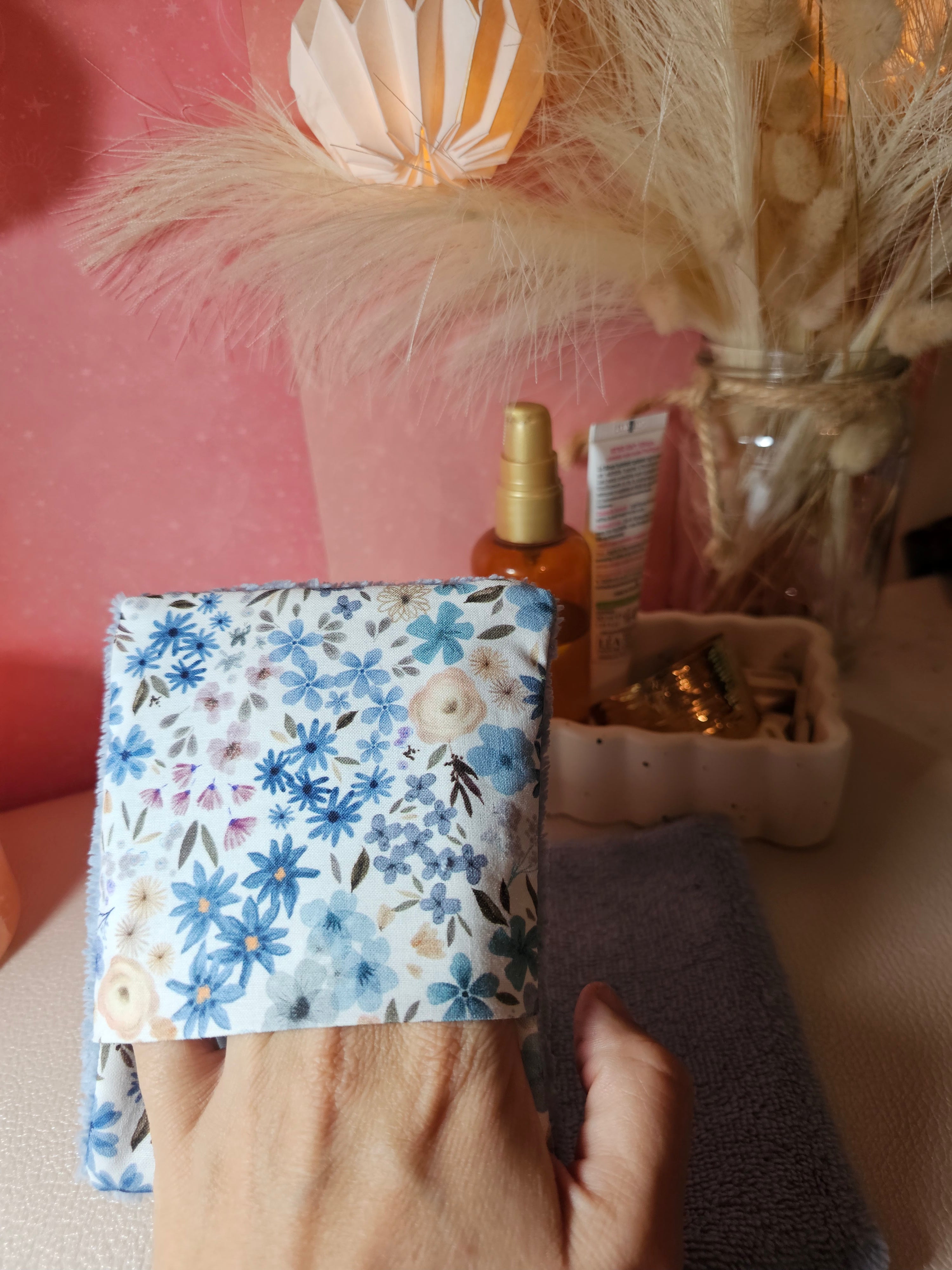 mini-gant en fibre de bambou, démaquillage sans produit, lavable et réutilisable