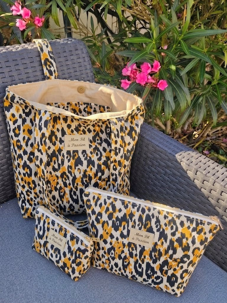 Tote bag léopard cousu main – Léger, pratique et pensé pour t'accompagner au quotidien