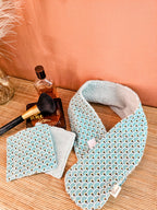 Bandeau de soin visage en éponge de bambou – ajustable & ultra doux – fait main France | Mon Fil à Passion