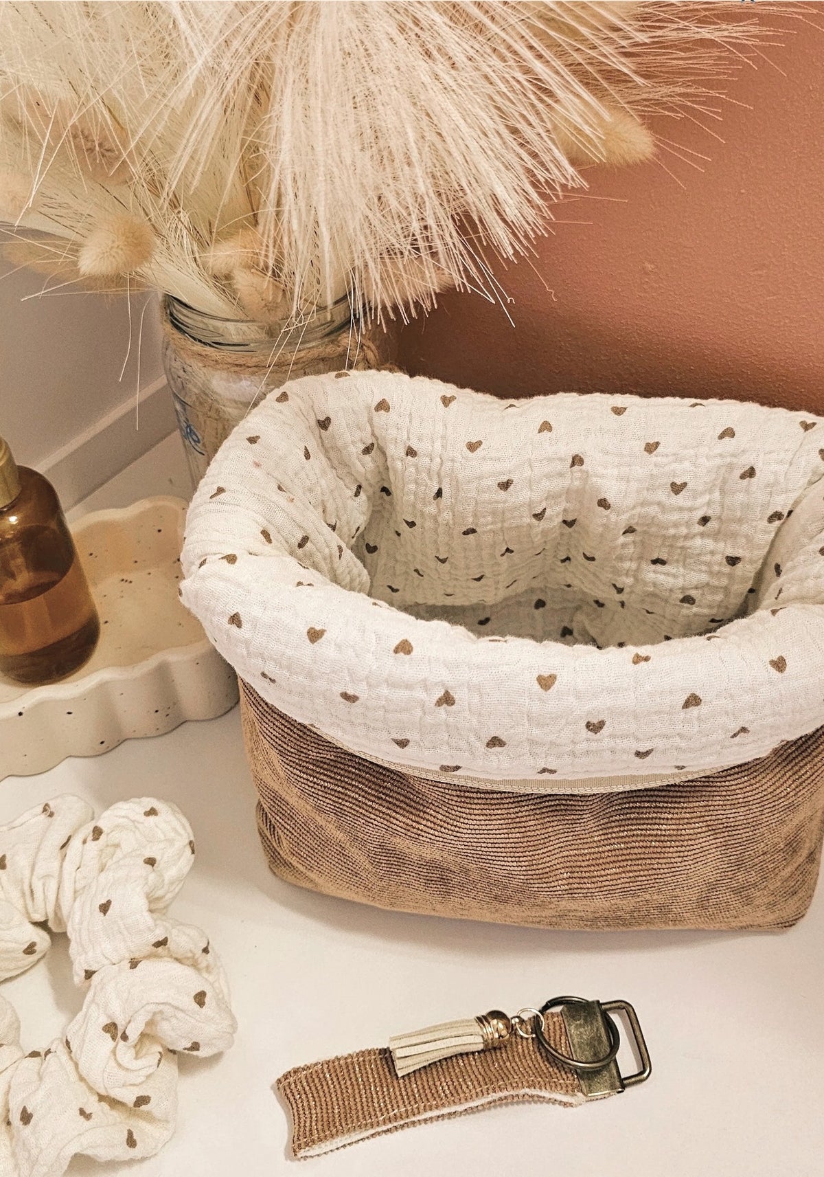 Pochette multi-usage| trousse de toillette et maquillage pratique et transformable en panière