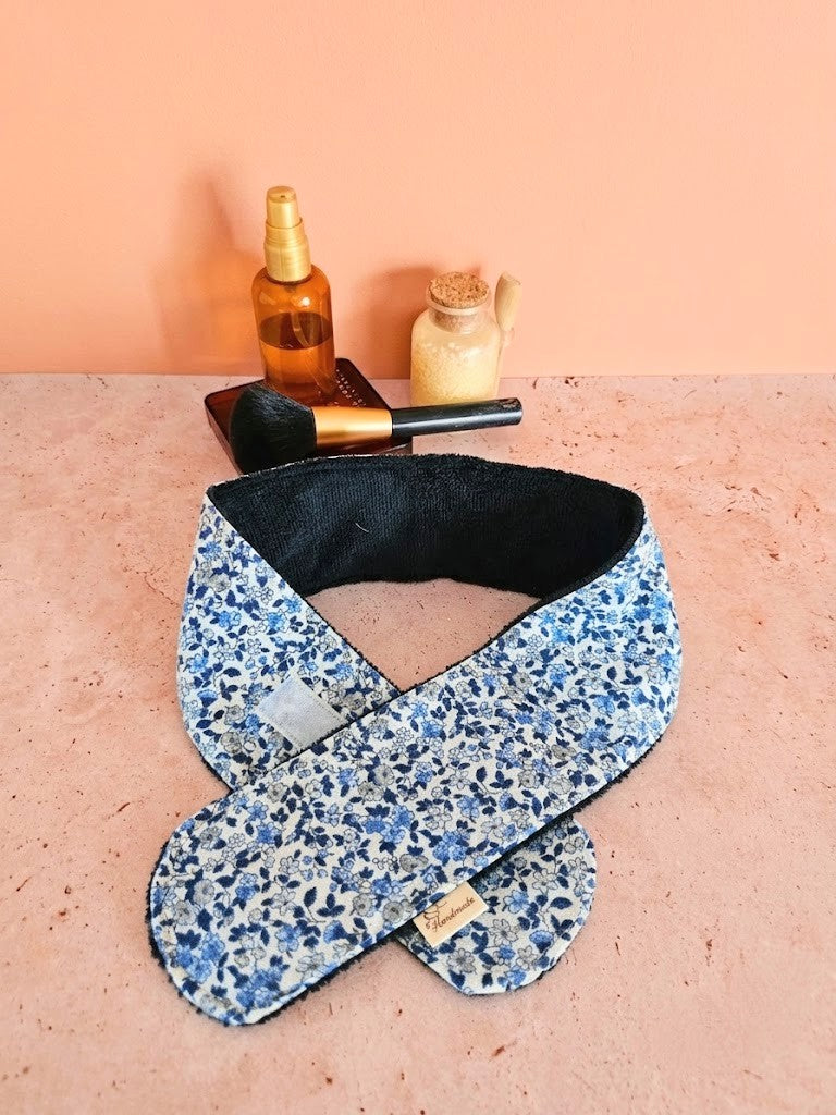 Bandeau de soin visage en éponge de bambou – ajustable & ultra doux – fait main France | Mon Fil à Passion