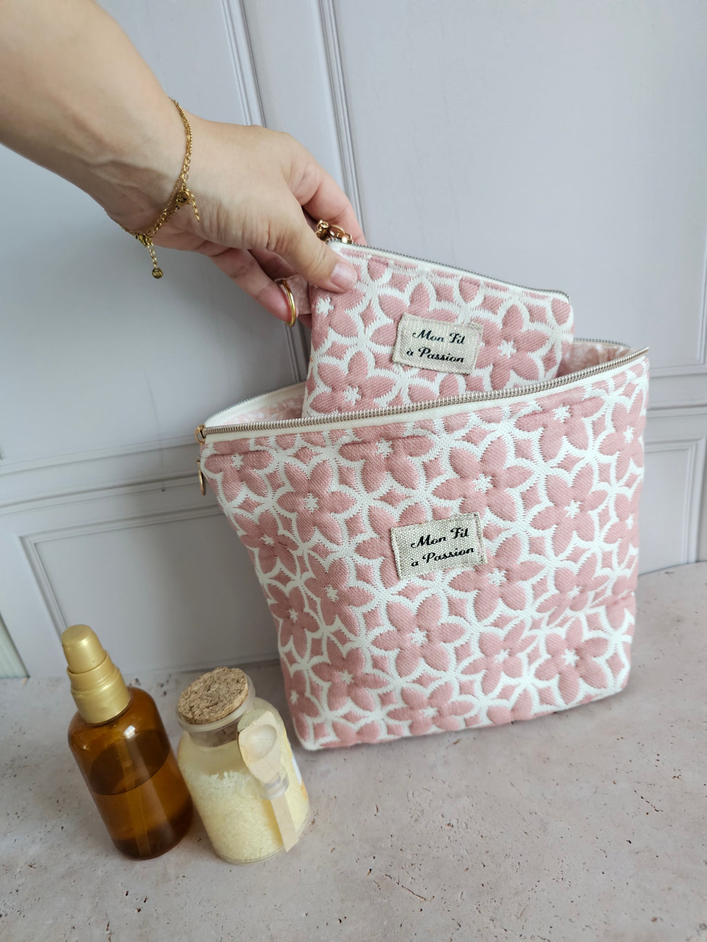 Duo Pochette astucieuse & petite pochette Hippie – Pièce unique